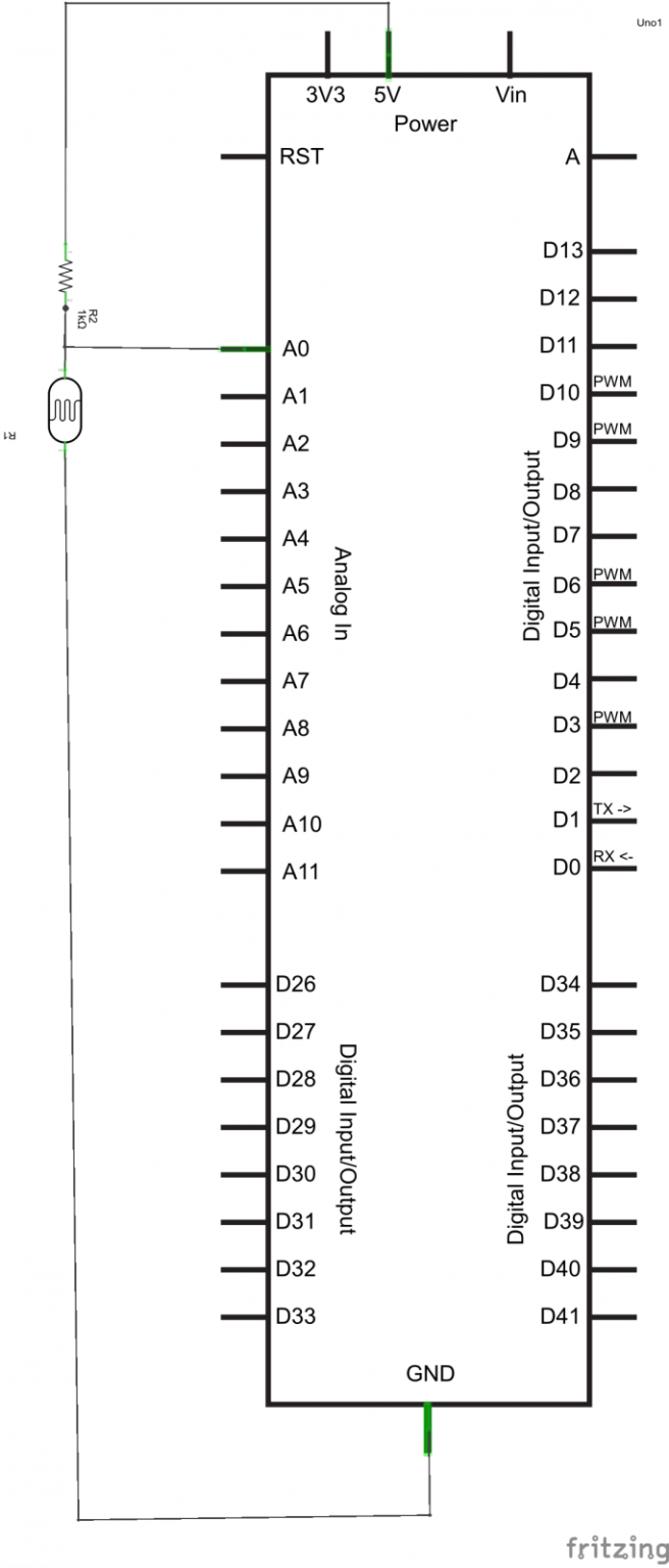 Chipkit UNO and LDR example | PIC learning